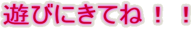 遊びにきてね！！